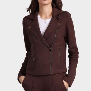 Minnie Rose knit moto jacket S New
